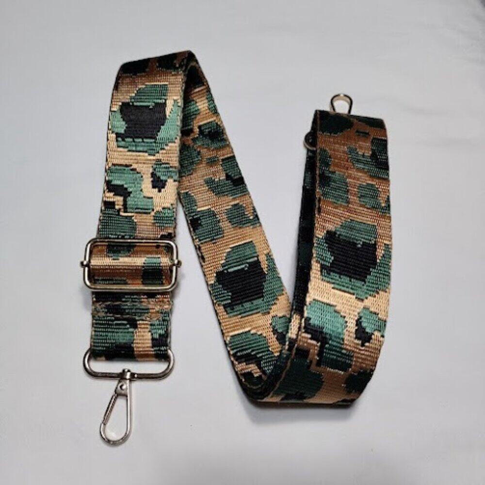 Replacement Detachable Adjustable Crossbody Bag Purse Strap Gold Leopard Camo